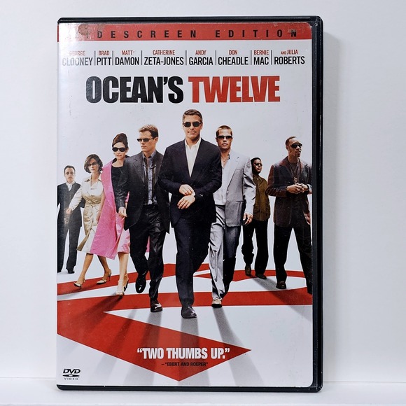 Warner Bros. Other - Ocean's Twelve 12 DVD Full Screen 2004 George Clooney Brad Pitt Heist Movie